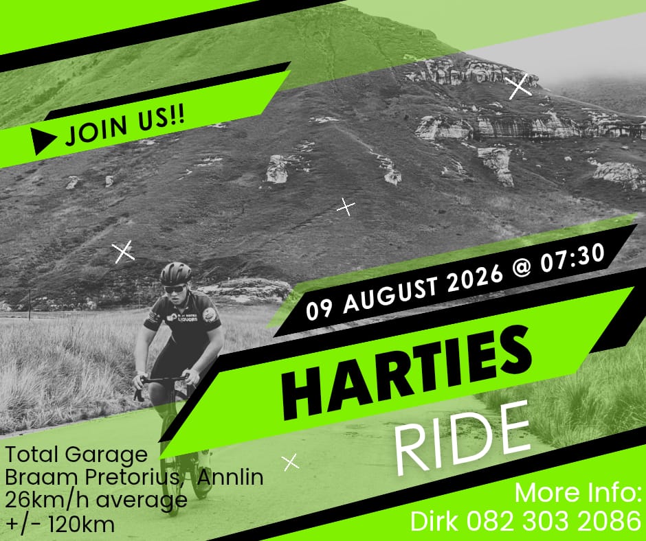 Flyer for the next Harties ride